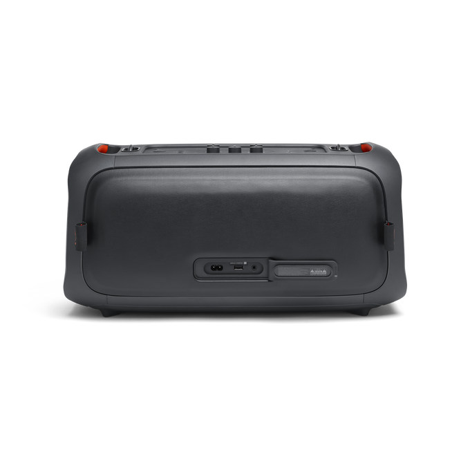 JBL PartyBox On-The-Go - Black - Portable party speaker with built-in lights and wireless mic - Back image number null